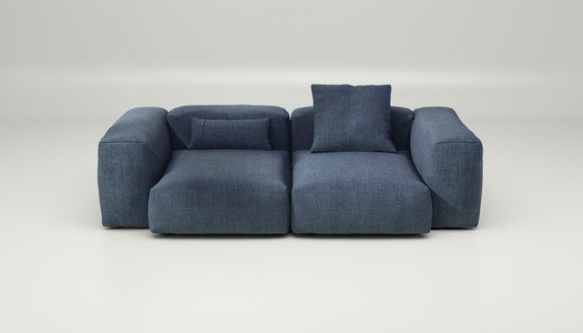 vetsak | Sofa Set 02 Medium - Pique - Dark Blue | Modular Sofa | 2.5 Seater | Big Sofa