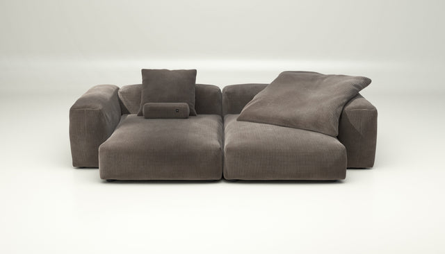 vetsak | Sofa Set 02 XLarge - cord velour - mocha | Sofa Modulable | 3.5 Places | Grand Sofa
