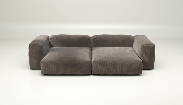 vetsak | Sofa Set 02 XLarge - cord velour - mocha | Sofa Modulable | 3.5 Places | Grand Sofa