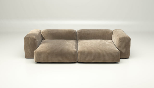 vetsak | Sofa Set 02 XLarge - cord velour - sand | Sofa Modulable | 3.5 Places | Grand Sofa