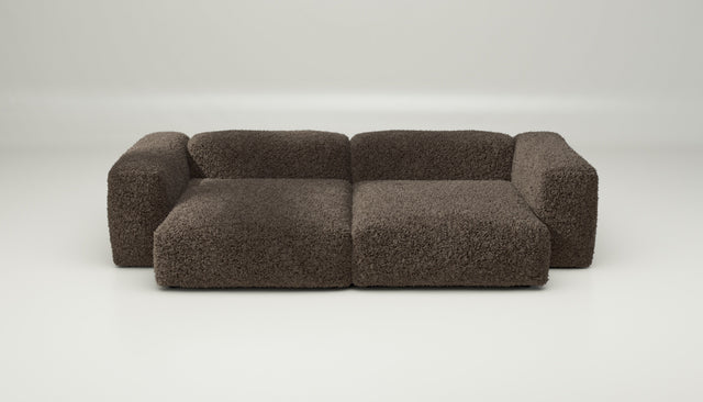 vetsak | Sofa Set 02 XLarge - doodle - cacao | Sofa Modulable | 3.5 Places | Grand Sofa
