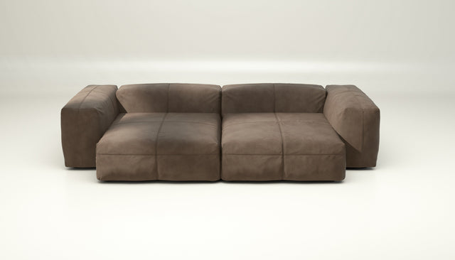 vetsak | Sofa Set 02 XLarge - leather - cacao | Sofa Modulable | 3.5 Places | Grand Sofa