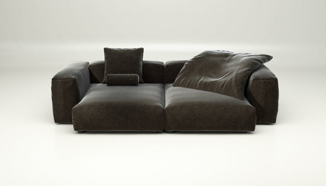 vetsak | Sofa Set 02 XLarge - suave - anthracite | Sofa Modulable | 3.5 Places | Grand Sofa