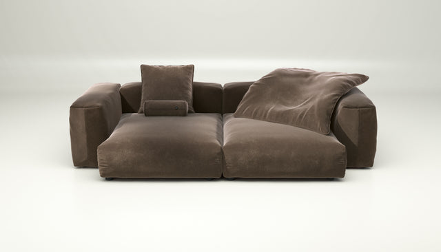 vetsak | Sofa Set 02 XLarge - suave - espresso | Sofa Modulable | 3.5 Places | Grand Sofa