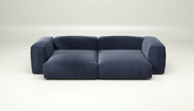 vetsak | Sofa Set 02 XLarge - suave - navy | Sofa Modulable | 3.5 Places | Grand Sofa