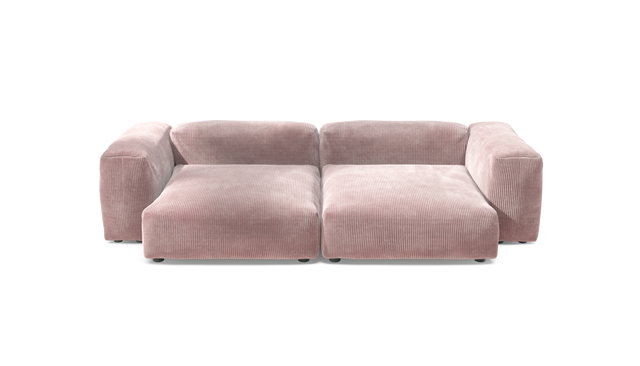 vetsak | Sofa Set 02 XLarge - Cord Velour - Blossom | Sofa Modulable | 3.5 Places | Grand Sofa