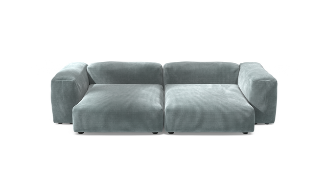vetsak | Sofa Set 02 XLarge - Cord Velour - Mint | Sofa Modulable | 3.5 Places | Grand Sofa