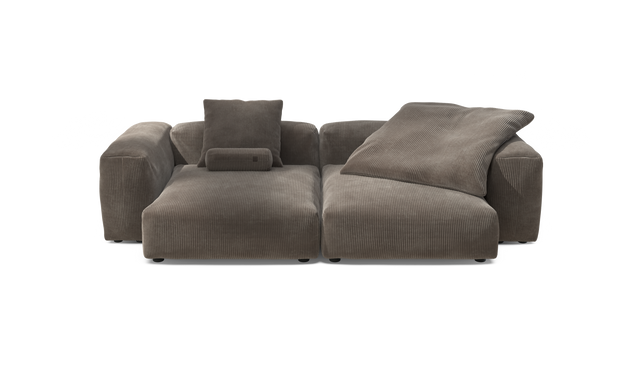 vetsak | Sofa Set 02 XLarge - Cord Velour - Mocha | Sofa Modulable | 3.5 Places | Grand Sofa