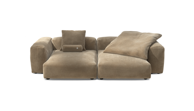 vetsak | Sofa Set 02 XLarge - Cord Velour - Sand | Sofa Modulable | 3.5 Places | Grand Sofa