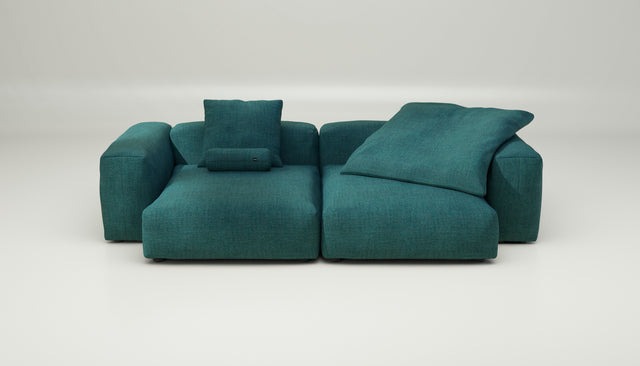 vetsak | Sofa Set 02 XLarge - pique - cedar | Sofa Modulable | 3.5 Places | Grand Sofa