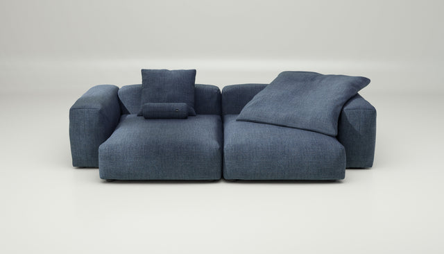vetsak | Sofa Set 02 XLarge - Pique - Dark Blue | Modular Sofa | 3.5 Seater | Big Sofa