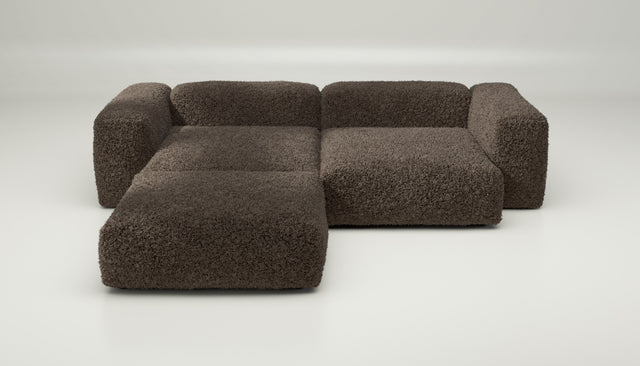 vetsak | Sofa Set 03 - doodle - cacao | Sofa Modulable | 3.5 Places | Grand Sofa | Sofa d'angle