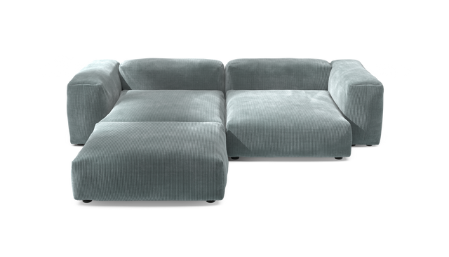 vetsak | Sofa Set 03 - Cord Velour - Mint | Sofa Modulable | 3.5 Places | Grand Sofa | Sofa d'angle