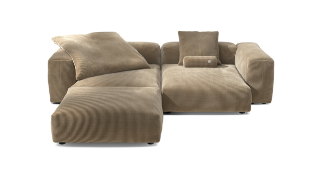 vetsak | Sofa Set 03 - Cord Velour - Sand | Sofa Modulable | 3.5 Places | Grand Sofa | Sofa d'angle