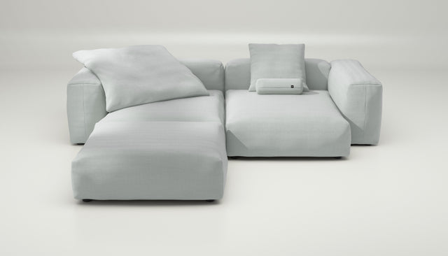 vetsak | Sofa Set 03 - Pique - Light Grey | Modular Sofa | 3.5 Seater | Big Sofa | Corner Sofa