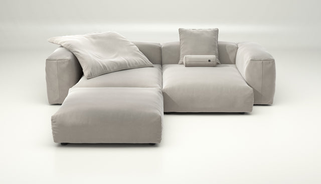 vetsak | Sofa Set 03 - Suave - Clay | Sofa Modulable | 3.5 Places | Grand Sofa | Sofa d'angle
