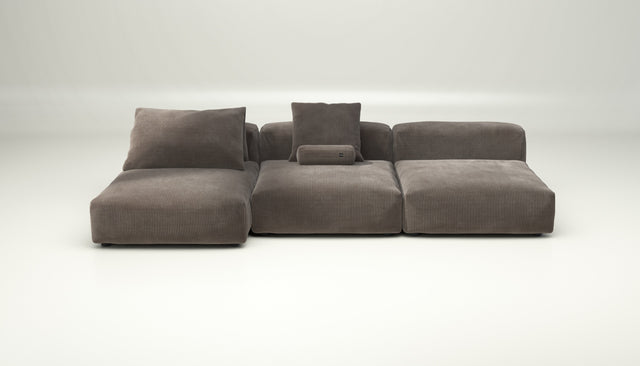 vetsak | Sofa Set 04 - cord velour - mocha | Sofa Modulable | 5 Places | Grand Sofa
