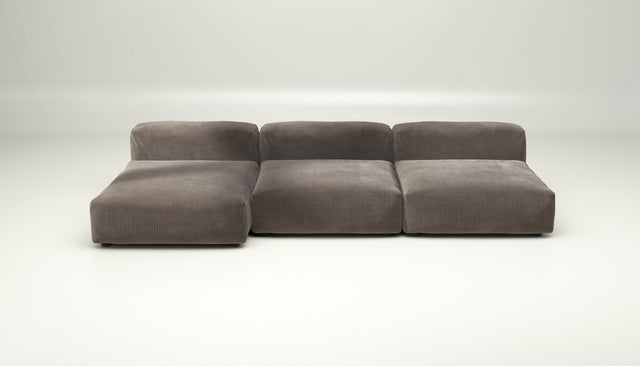 vetsak | Sofa Set 04 - cord velour - mocha | Sofa Modulable | 5 Places | Grand Sofa