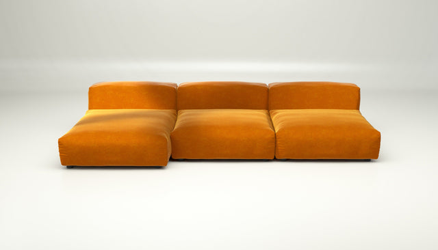 vetsak | Sofa Set 04 - suave - orange blaze | Sofa Modulable | 5 Places | Grand Sofa