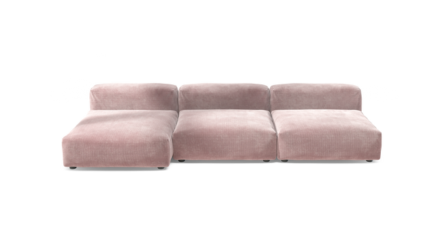 vetsak | Sofa Set 04 - Cord Velour - Blossom | Sofa Modulable | 5 Places | Grand Sofa