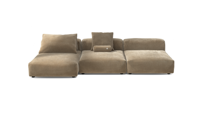 vetsak | Sofa Set 04 - Cord Velour - Sand | Sofa Modulable | 5 Places | Grand Sofa