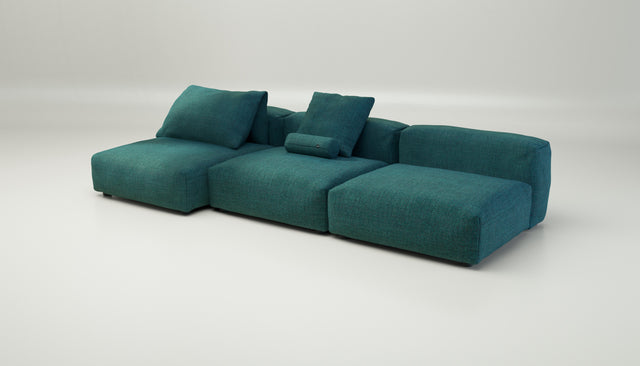 vetsak | Sofa Set 04 - pique - cedar | Sofa Modulable | 5 Places | Grand Sofa
