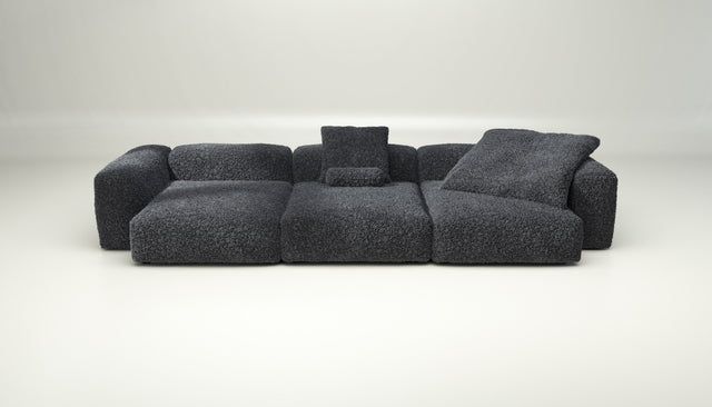 vetsak | Sofa Set 05 - doodle - dark grey | Sofa Modulable | 5 Places | Grand Sofa | Sofa d'angle