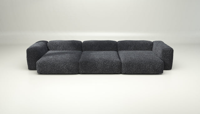 vetsak | Sofa Set 05 - doodle - dark grey | Sofa Modulable | 5 Places | Grand Sofa | Sofa d'angle