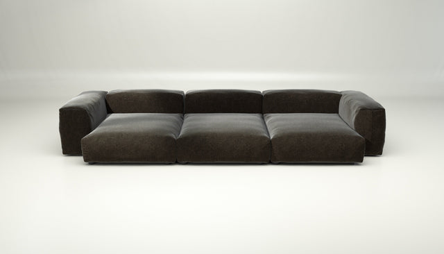 vetsak | Sofa Set 05 - suave - anthracite | Sofa Modulable | 5 Places | Grand Sofa | Sofa d'angle