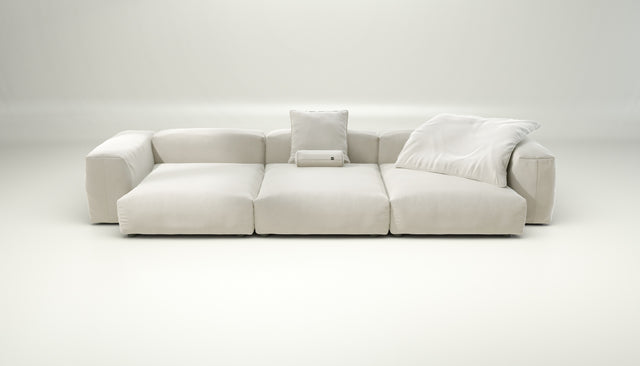 vetsak | Sofa Set 05 - suave - pearl | Sofa Modulable | 5 Places | Grand Sofa | Sofa d'angle