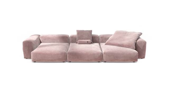 vetsak | Sofa Set 05 - Cord Velour - Blossom | Sofa Modulable | 5 Places | Grand Sofa | Sofa d'angle