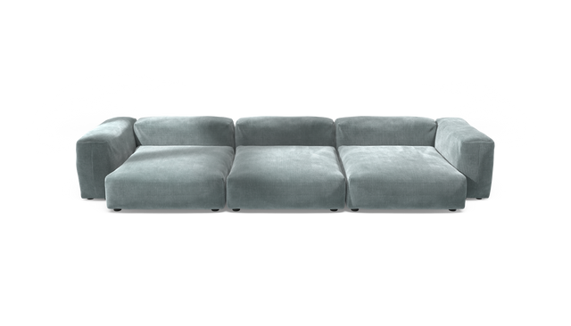 vetsak | Sofa Set 05 - Cord Velour - Mint | Sofa Modulable | 5 Places | Grand Sofa | Sofa d'angle