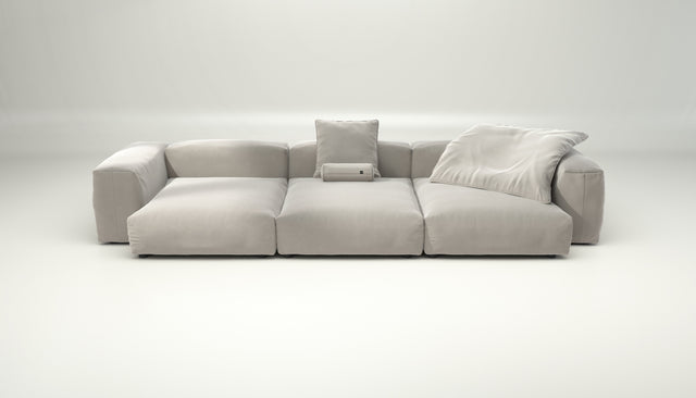 vetsak | Sofa Set 05 - Suave - Clay | Sofa Modulable | 5 Places | Grand Sofa | Sofa d'angle
