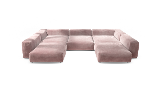 vetsak | Sofa Set 06 - Cord Velour - Blossom | Sofa Modulable | 6.5 Places | Grand Sofa | Sofa en U | Sofa d'angle