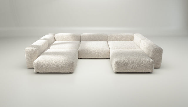 vetsak | Sofa Set 06 - doodle - creme | Sofa Modulable | 6.5 Places | Grand Sofa | Sofa en U | Sofa d'angle