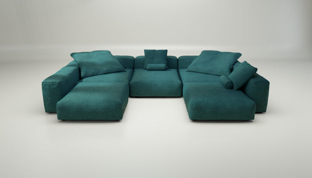 vetsak | Sofa Set 06 - pique - cedar | Sofa Modulable | 6.5 Places | Grand Sofa | Sofa en U | Sofa d'angle