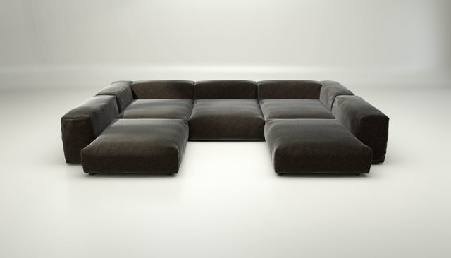 vetsak | Sofa Set 06 - suave - anthracite | Sofa Modulable | 6.5 Places | Grand Sofa | Sofa en U | Sofa d'angle