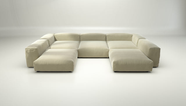 vetsak | Sofa Set 06 - suave - clay | Sofa Modulable | 6.5 Places | Grand Sofa | Sofa en U | Sofa d'angle