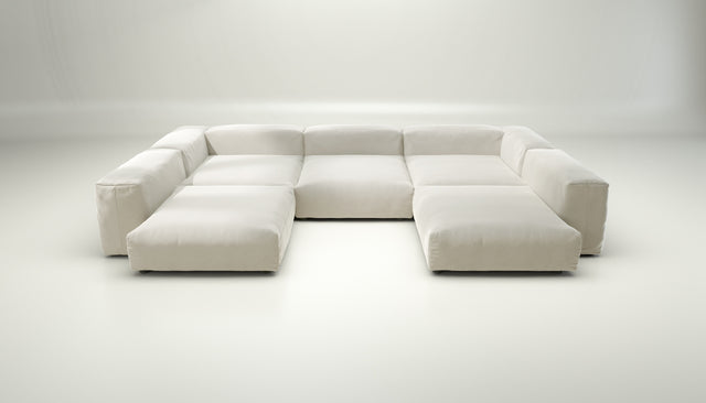 vetsak | Sofa Set 06 - suave - pearl | Sofa Modulable | 6.5 Places | Grand Sofa | Sofa en U | Sofa d'angle