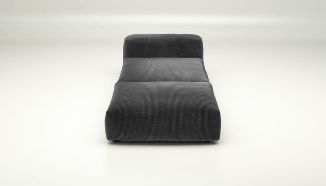vetsak | Sofa Set 07 - Sun Lounger - cord velour - dark grey | Sofa Modulable | 2 Places | Daybed | Méridienne