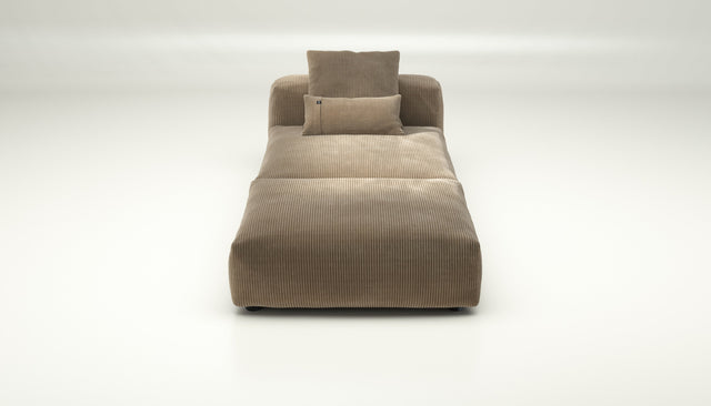 vetsak | Sofa Set 07 - Sun Lounger - cord velour - sand | Sofa Modulable | 2 Places | Daybed | Méridienne