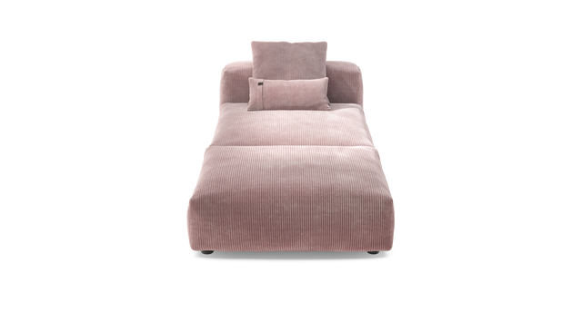 vetsak | Sofa Set 07 - Sun Lounger - Cord Velour - Blossom | Sofa Modulable | 2 Places | Daybed | Méridienne