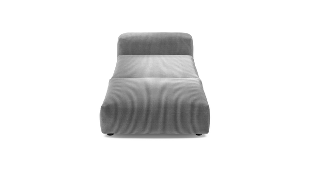vetsak | Sofa Set 07 - Sun Lounger - Cord Velour - Light Grey | Sofa Modulable | 2 Places | Daybed | Méridienne