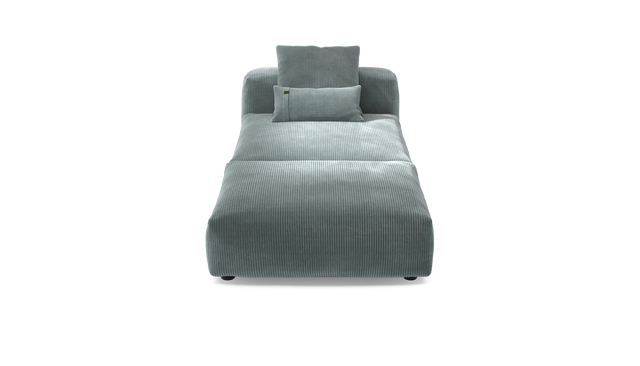 vetsak | Sofa Set 07 - Sun Lounger - Cord Velour - Mint | Sofa Modulable | 2 Places | Daybed | Méridienne