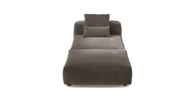 vetsak | Sofa Set 07 - Sun Lounger - Cord Velour - Mocha | Sofa Modulable | 2 Places | Daybed | Méridienne