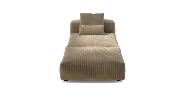 vetsak | Sofa Set 07 - Sun Lounger - Cord Velour - Sand | Sofa Modulable | 2 Places | Daybed | Méridienne