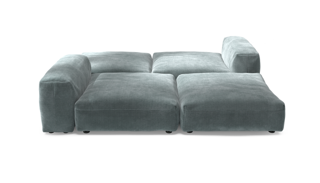vetsak | Sofa Set 08 - Daybed - Cord Velour - Mint | Sofa Modulable | 6 Places | Outdoor Island | Double méridienne