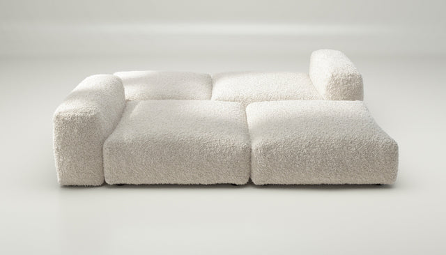 vetsak | Sofa Set 08 - Daybed - doodle - creme | Sofa Modulable | 6 Places | Outdoor Island | Double méridienne
