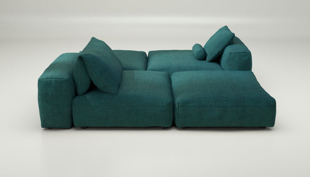 vetsak | Sofa Set 08 - Daybed - pique - cedar | Sofa Modulable | 6 Places | Outdoor Island | Double méridienne