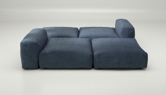 vetsak | Sofa Set 08 - Daybed - Pique - Dark Blue | Modular Sofa | 6 Seater | Outdoor Island | Double lounger